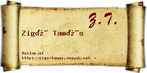 Zigó Tamás névjegykártya