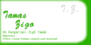tamas zigo business card