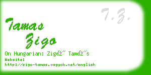 tamas zigo business card